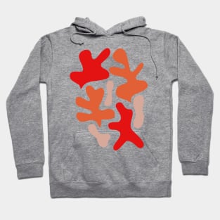 Tropical abstract shapes - Red Hoodie